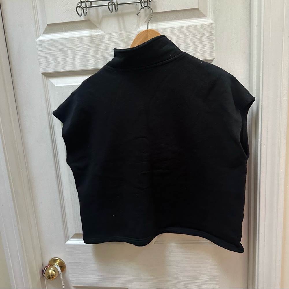 8 by Yoox Black Sleeveless Zip-Up Vest Il Gilet M Medium - Picture 10 of 12